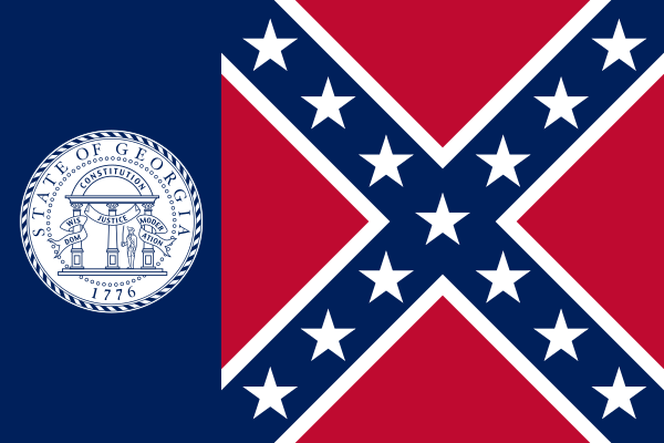 Flag Of The State Of Georgia (1956–2001)