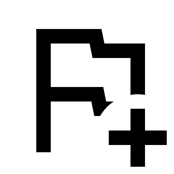 Flag Plus Outline