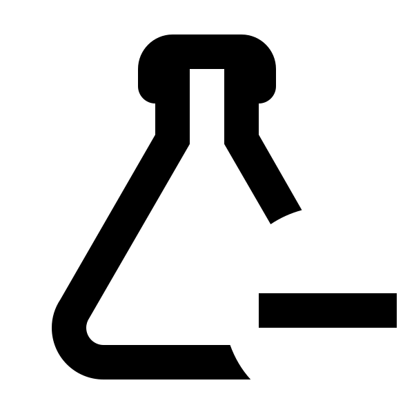 Flask Empty Minus Outline