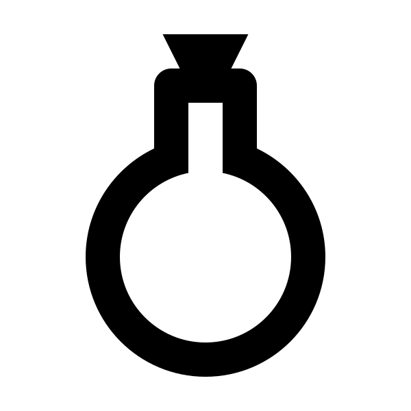 Flask Round Bottom Empty Outline