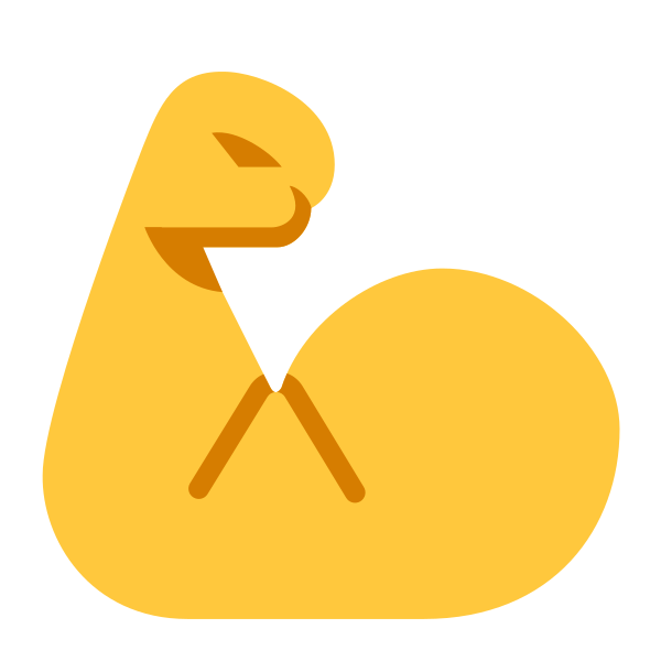 Flexed Biceps Flat Default Vector