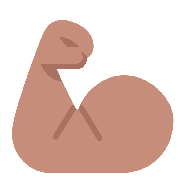 Flexed Biceps Flat Medium Vector