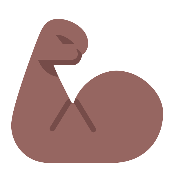 Flexed Biceps Flat Medium Dark Vector