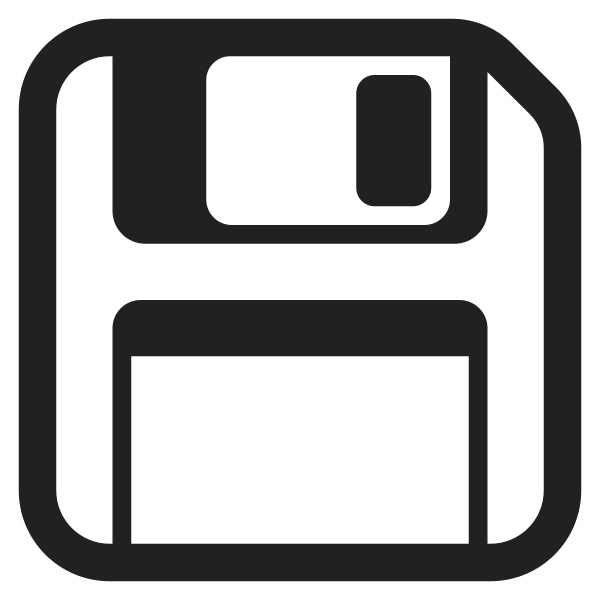 Floppy Disk High Contrast Vector