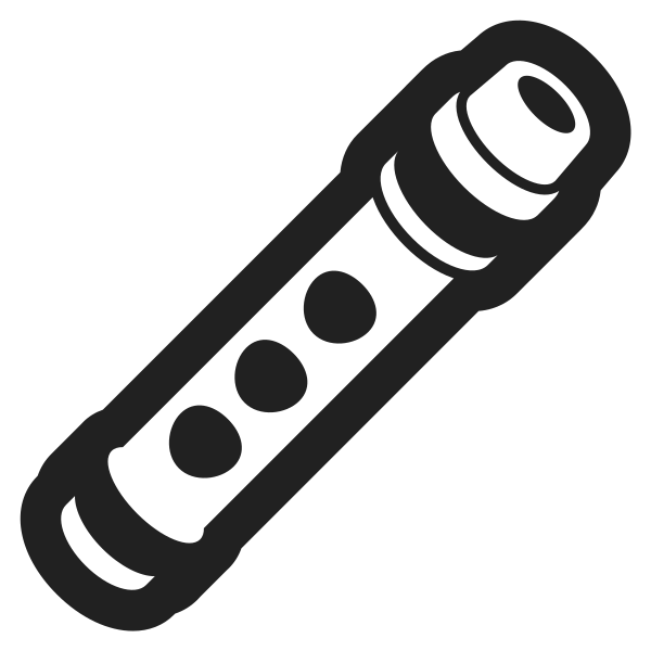 Flute High Contrast Vector
