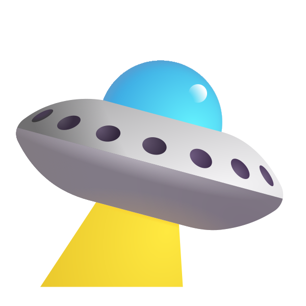 Flying Saucer Color Vector