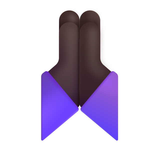 Folded Hands Color Dark Vector