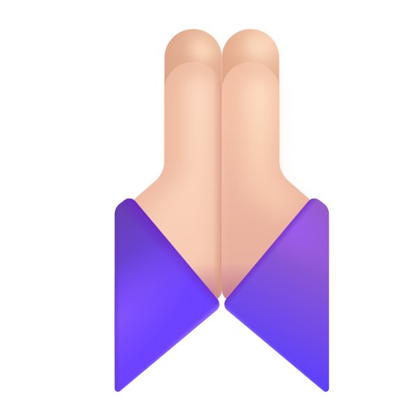 Folded Hands Color Light