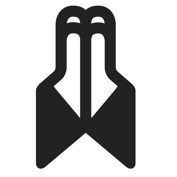 Folded Hands High Contrast Default