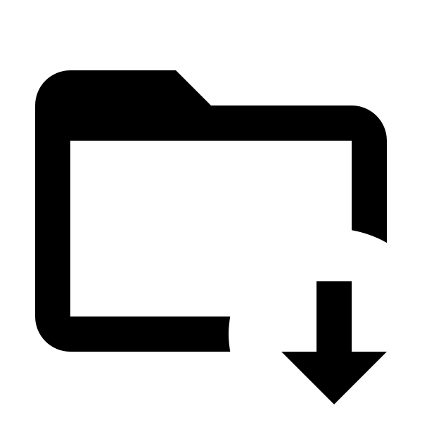 Folder Arrow Down Outline