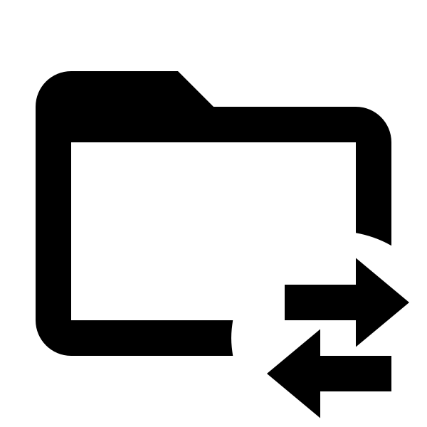 Folder Arrow Left Right Outline