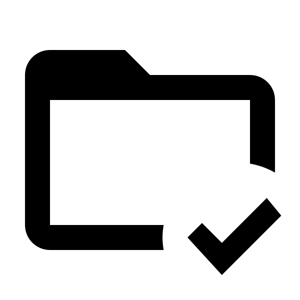 Folder Check Outline