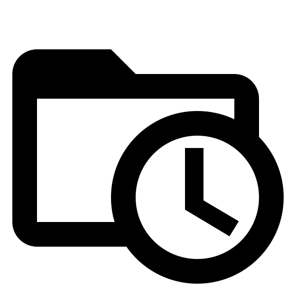 Folder Clock Outline
