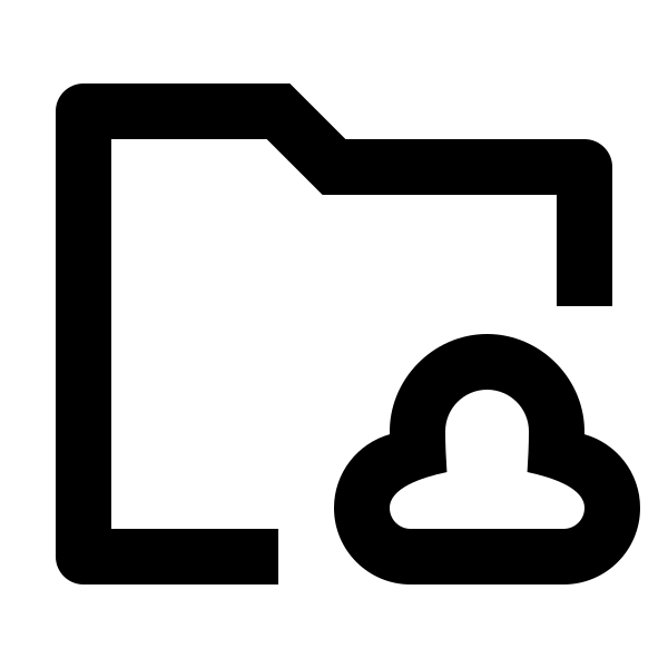 Folder Cloud Line