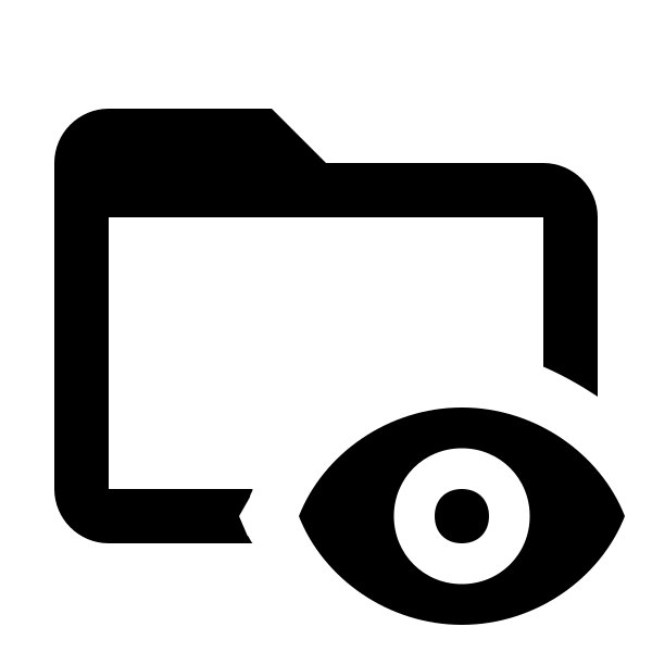 Folder Eye Outline