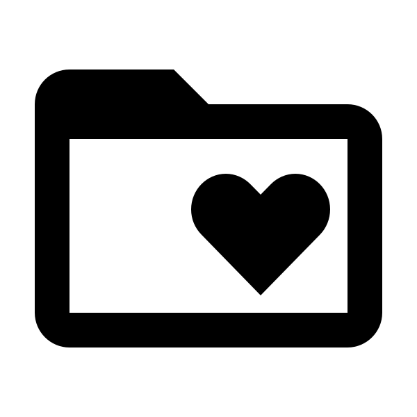 Folder Heart Outline