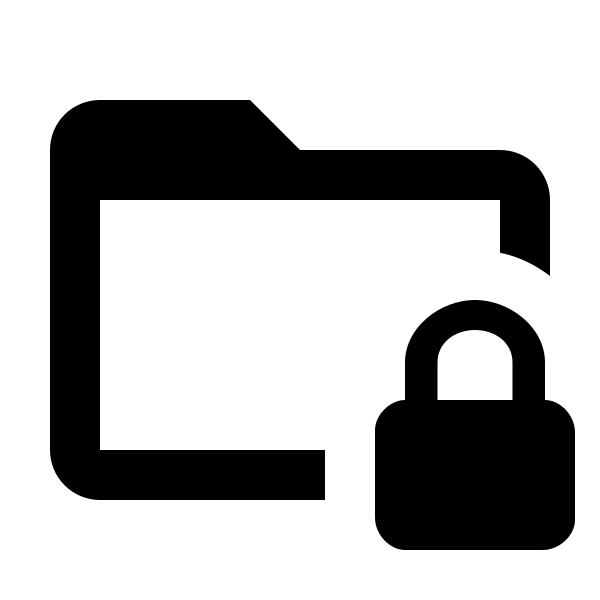 Folder Lock Outline