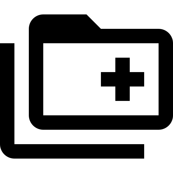 Folder Multiple Plus Outline