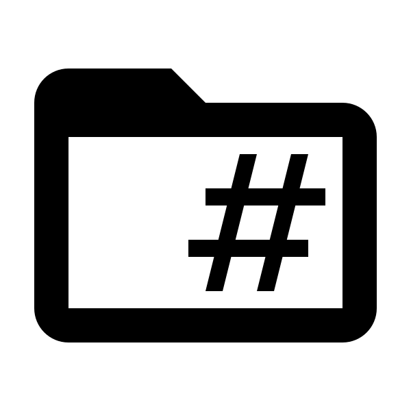 Folder Pound Outline