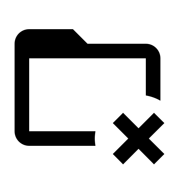 Folder Remove Outline