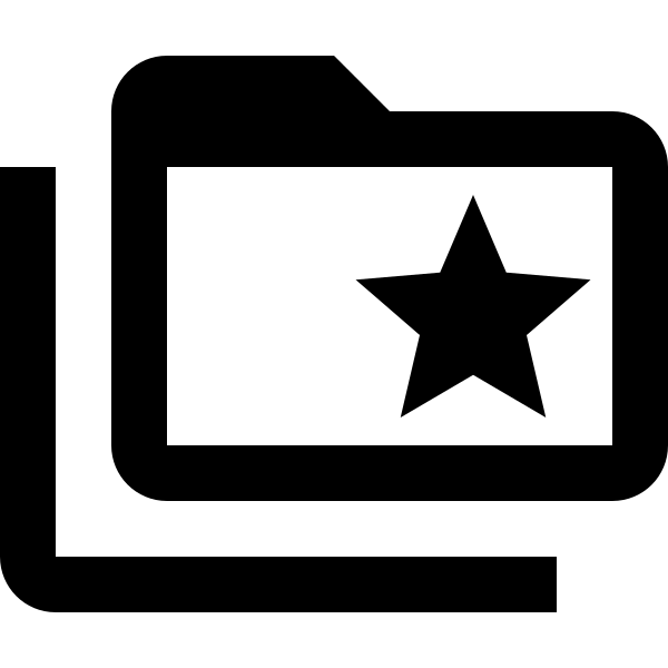 Folder Star Multiple Outline