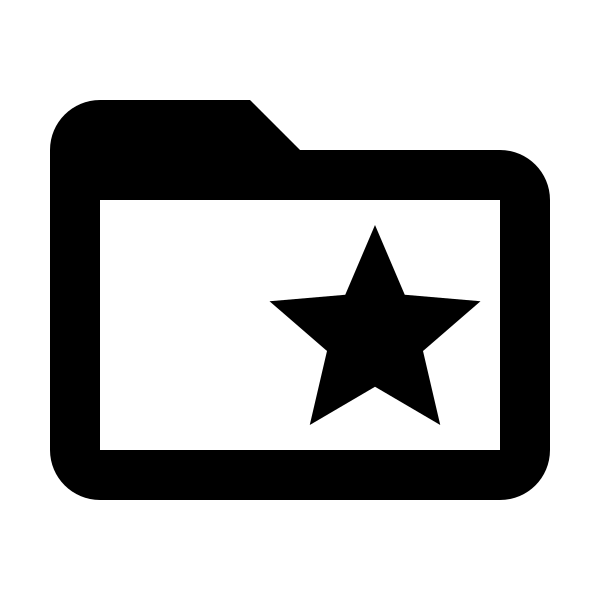 Folder Star Outline