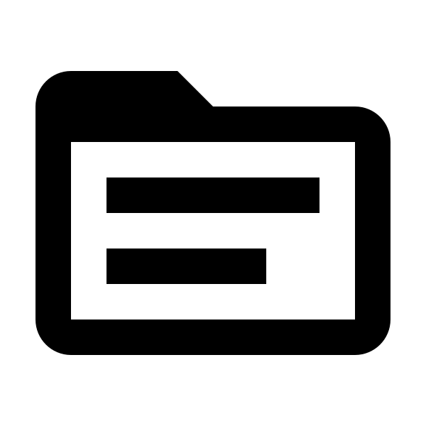 Folder Text Outline