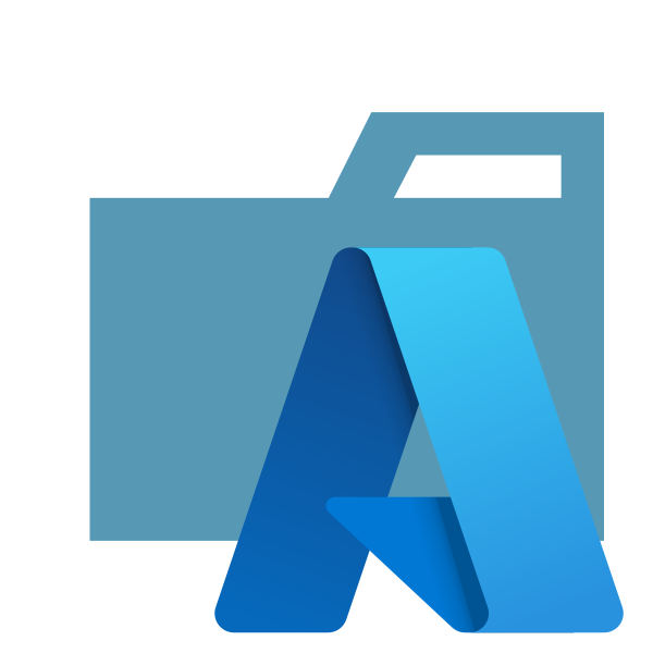 Folder Type Azure Vector