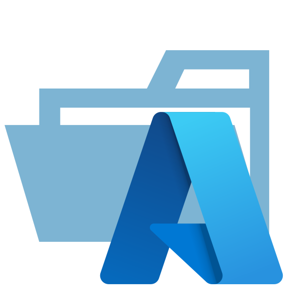 Folder Type Azure Opened Vector