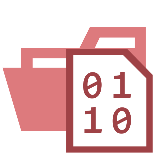 Folder Type Binary Opened Vector