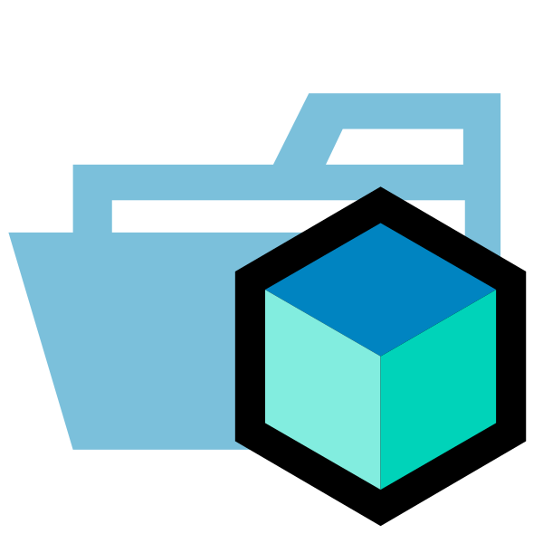 Folder Type Bloc Opened Vector