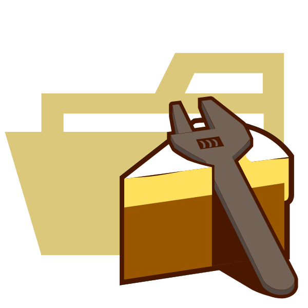 Folder Type Cake Opened Vector