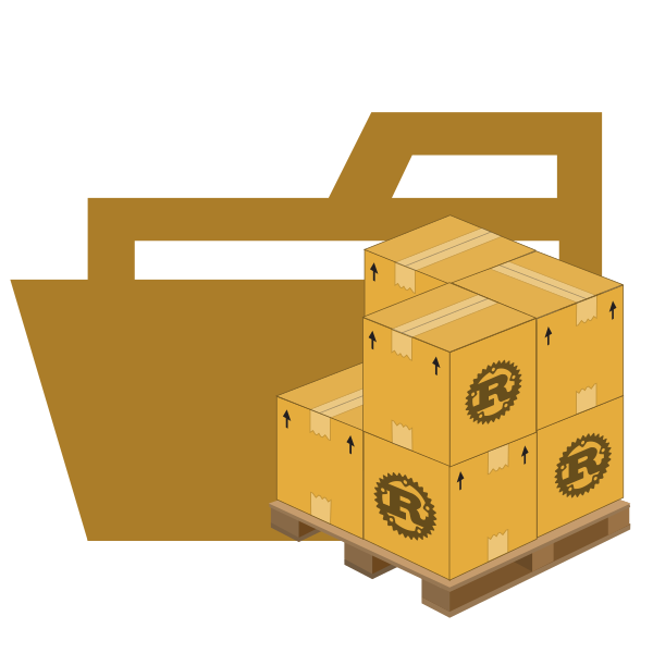 Folder Type Cargo Opened Vector