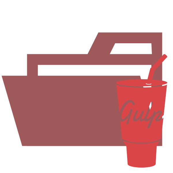 Folder Type Gulp Opened Vector