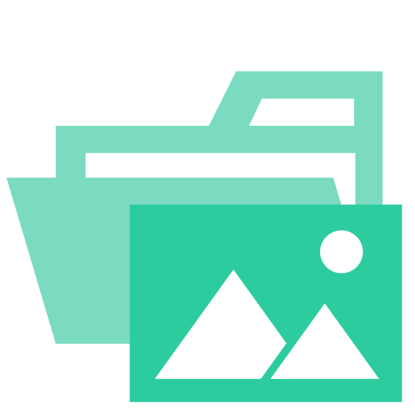Folder Type Images Opened Vector
