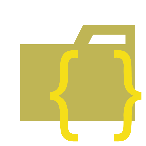 Folder Type Json Vector