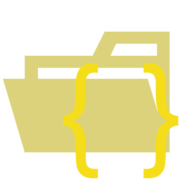 Folder Type Json Opened Vector