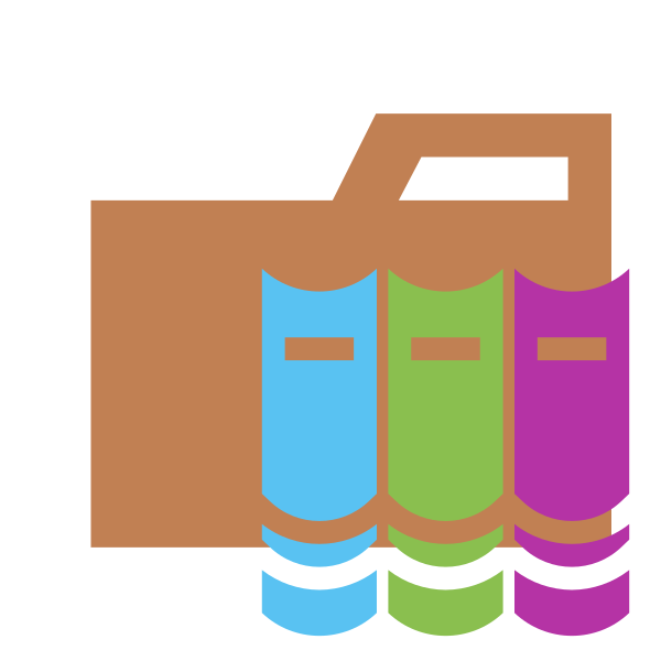 Folder Type Library Vector