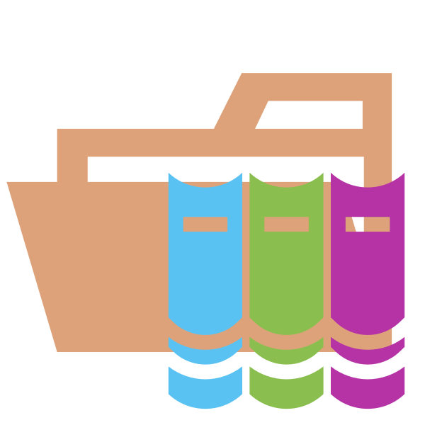 Folder Type Library Opened Vector