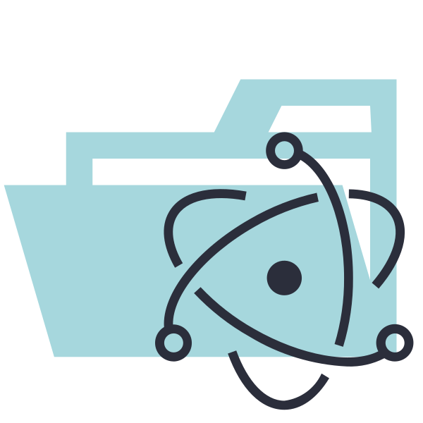Folder Type Light Electron Opened Vector