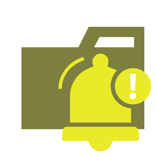 Folder Type Notification Vector