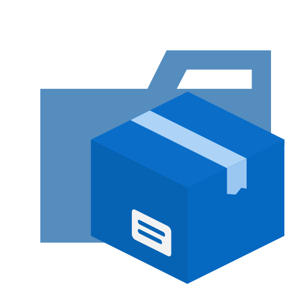 Folder Type Paket Vector