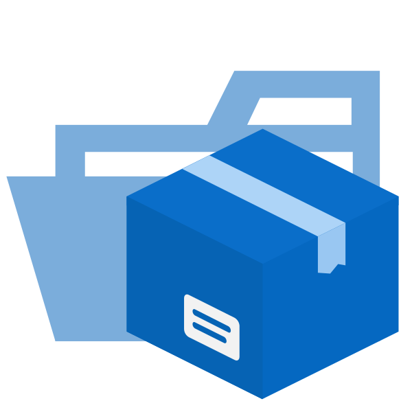 Folder Type Paket Opened Vector