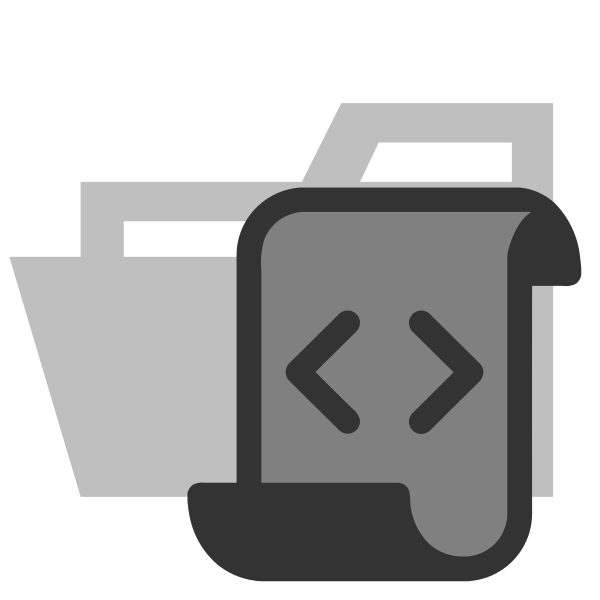 Folder Type Script Opened Vector
