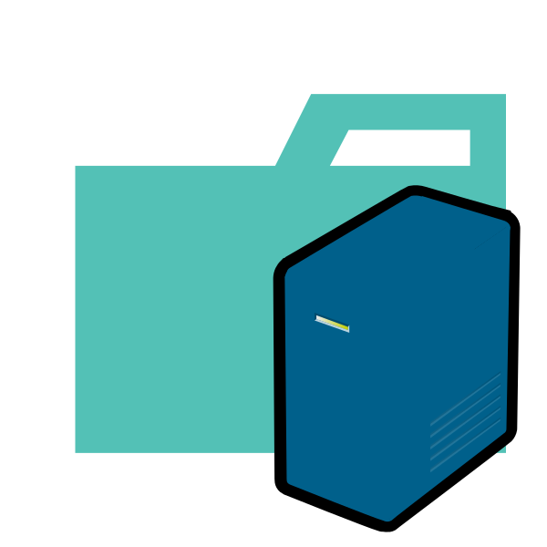 Folder Type Server Vector