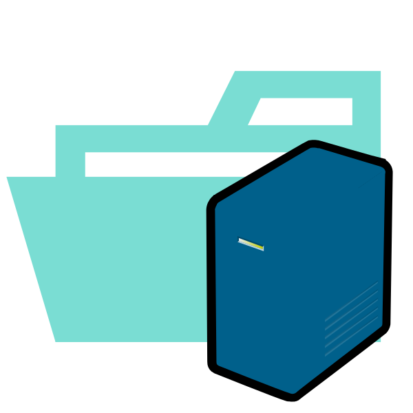 Folder Type Server Opened Vector