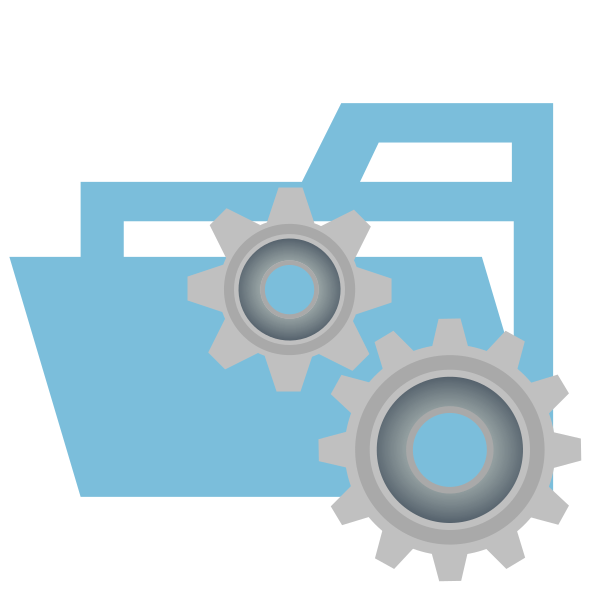 Folder Type Services Opened Vector