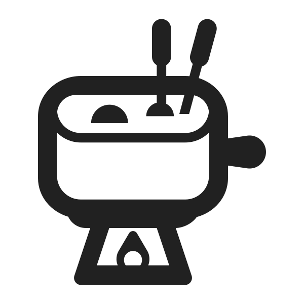Fondue High Contrast Vector