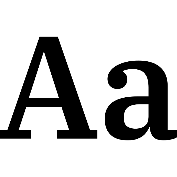 Font Serif Vector
