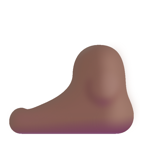Foot Color Medium Dark Vector